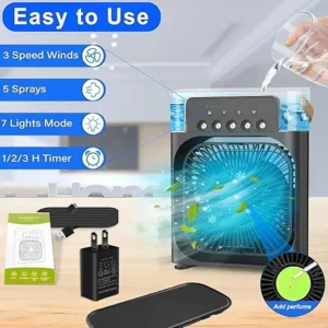 VICARI Mini Cooler – The Ultimate Portable Cooling Solution for Your Comfort 4 3 2